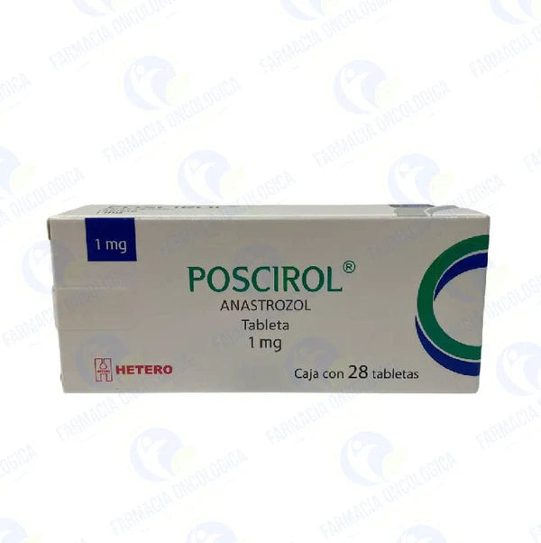 Poscirol 1 mg con 28 tabletas - Anastrozol 1 mg con 28 tabletas