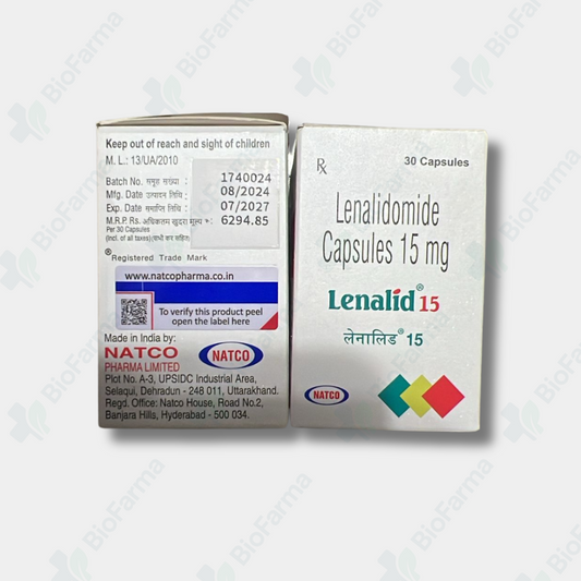 Lenalid 15 mg con 30 capsulas - Lenalidomida