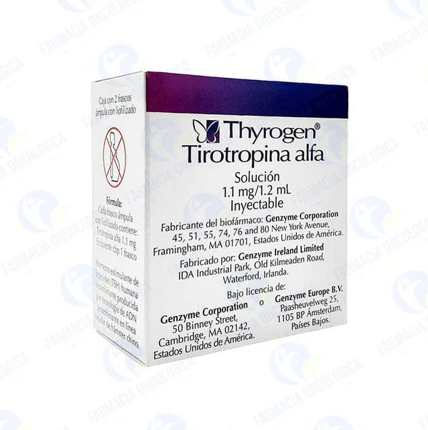 Thyrogen 1.1 mg con 2 frascos solucion inyectable - Tirotropina alfa