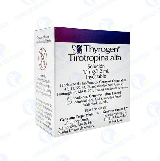 Thyrogen 1.1 mg con 2 frascos solucion inyectable - Tirotropina alfa