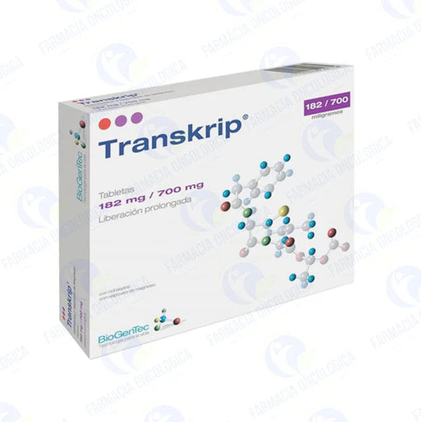 Transkrip con 14 tabletas - Hidralazina 182 mg / Valproato de Magnesio 700 mg