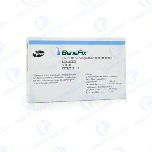 Benefix 500 Ui inyectable - Factor lX de coagulacion recombinante