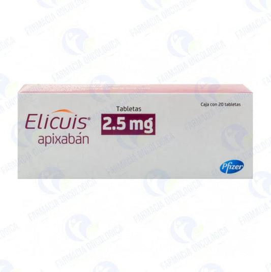 Elicuis 2.5 mg con 20 tabletas - Apixaban