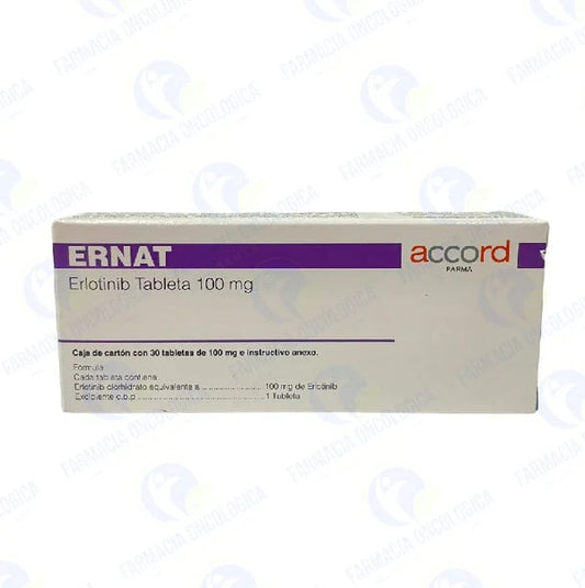 Ernat 100 mg con 30 tabletas - Erlotinib