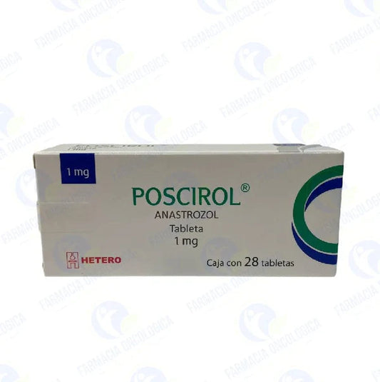 Poscirol 1 mg con 28 tabletas - Anastrozol 1 mg con 28 tabletas